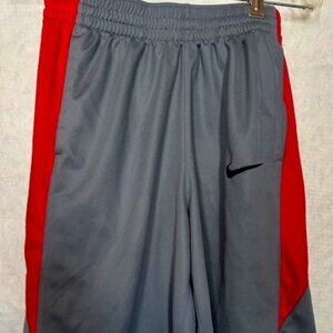 Youth Boy's Nike Dri Fit Red & Gray Basketball Shorts
